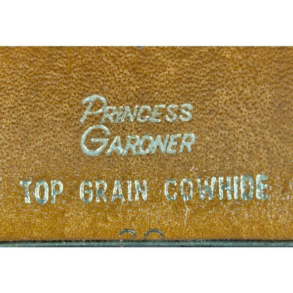 PRINCESS GARDNER VINTAGE WOMENS BROWN TOPGRAIN LEATHER BIFOLD COIN PURSE WALLET - Picture 7 of 11
